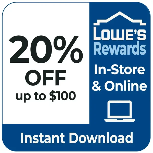 Lowe’s 20% Off Coupon – My Rewards Credit Card – One-Time Use, Instant Delivery
