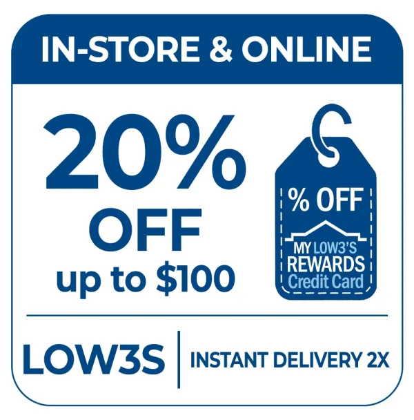 Lowe’s 20% Off Coupon – Two Pack – My Rewards Credit Card Required – Online and In-Store
