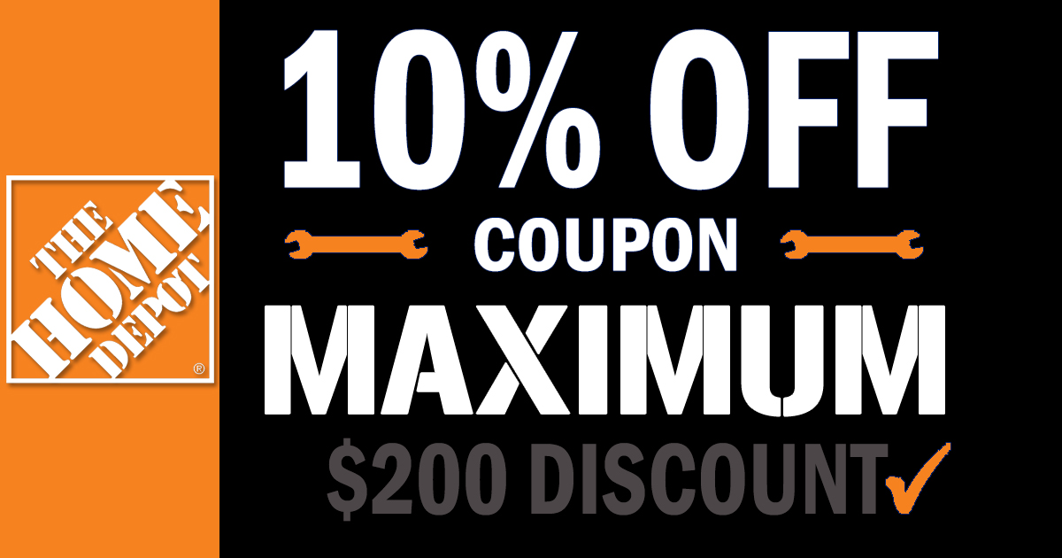 Home Depot Coupon Save 10 off online orders. Instant Email Delivery