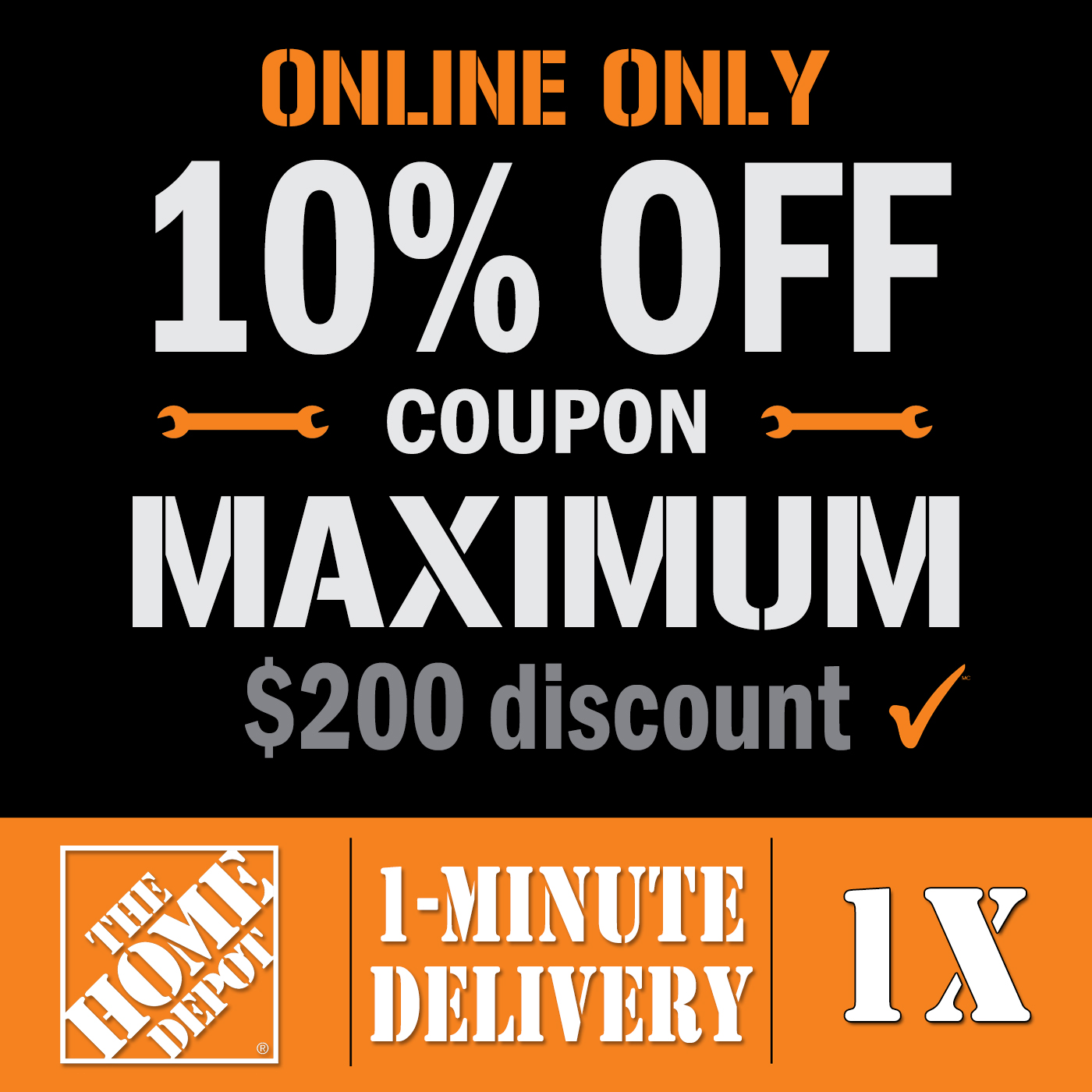 Home Depot Coupon Save 10 off online orders. Instant Email Delivery