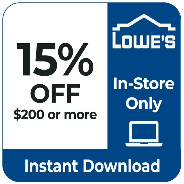 Lowe’s 15% Off $200 In-Store Only Coupon – Instant Delivery, One-Time Use