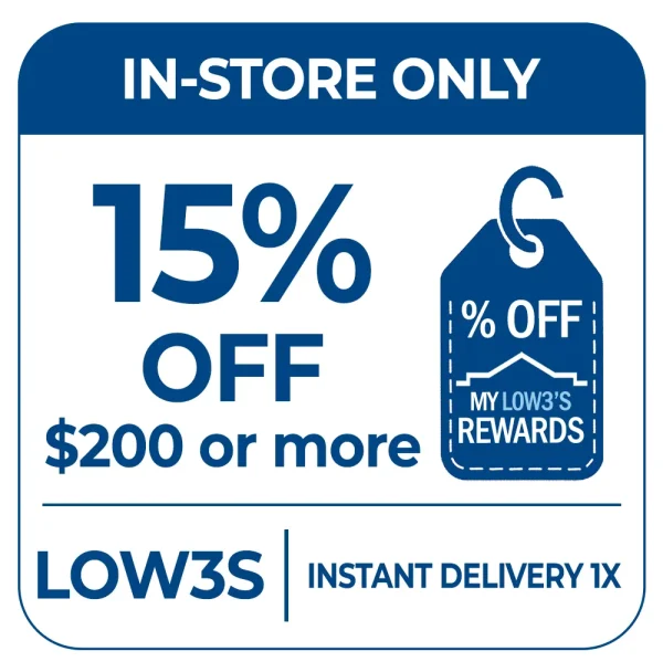 Lowe’s 15% Off $200 In-Store Only Coupon – Instant Delivery, One-Time Use