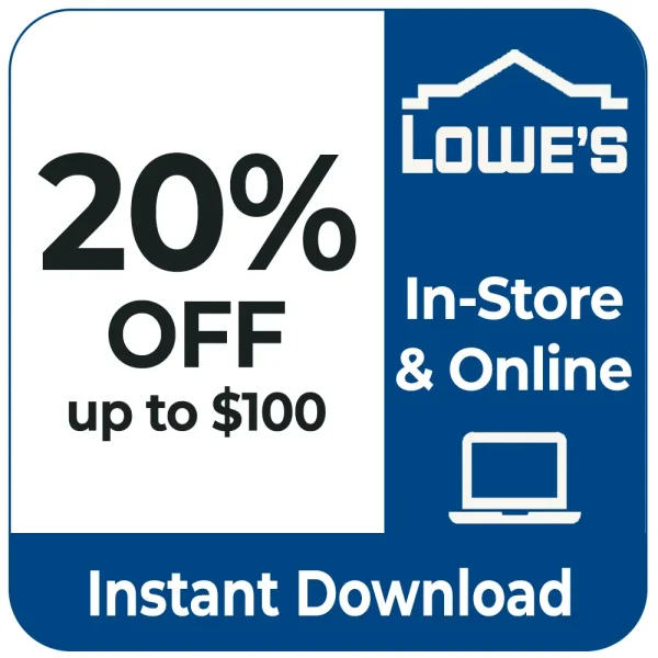 Lowe’s Coupon – One (1x) 20% Off In-Store & Online (Max $100 Savings)