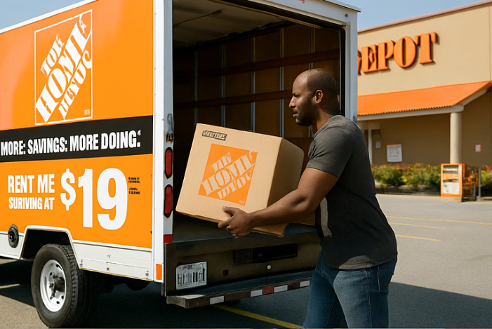 Home Depot moving coupon 2025 being used for truck rental