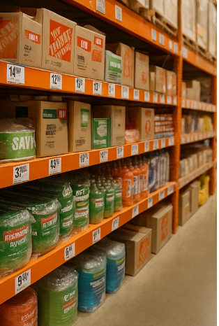 home depot moving supplies aisle