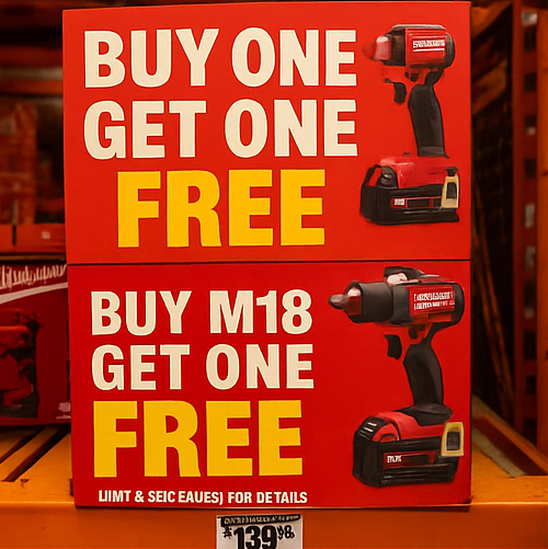 home depot free tool deals milwaukee bogo