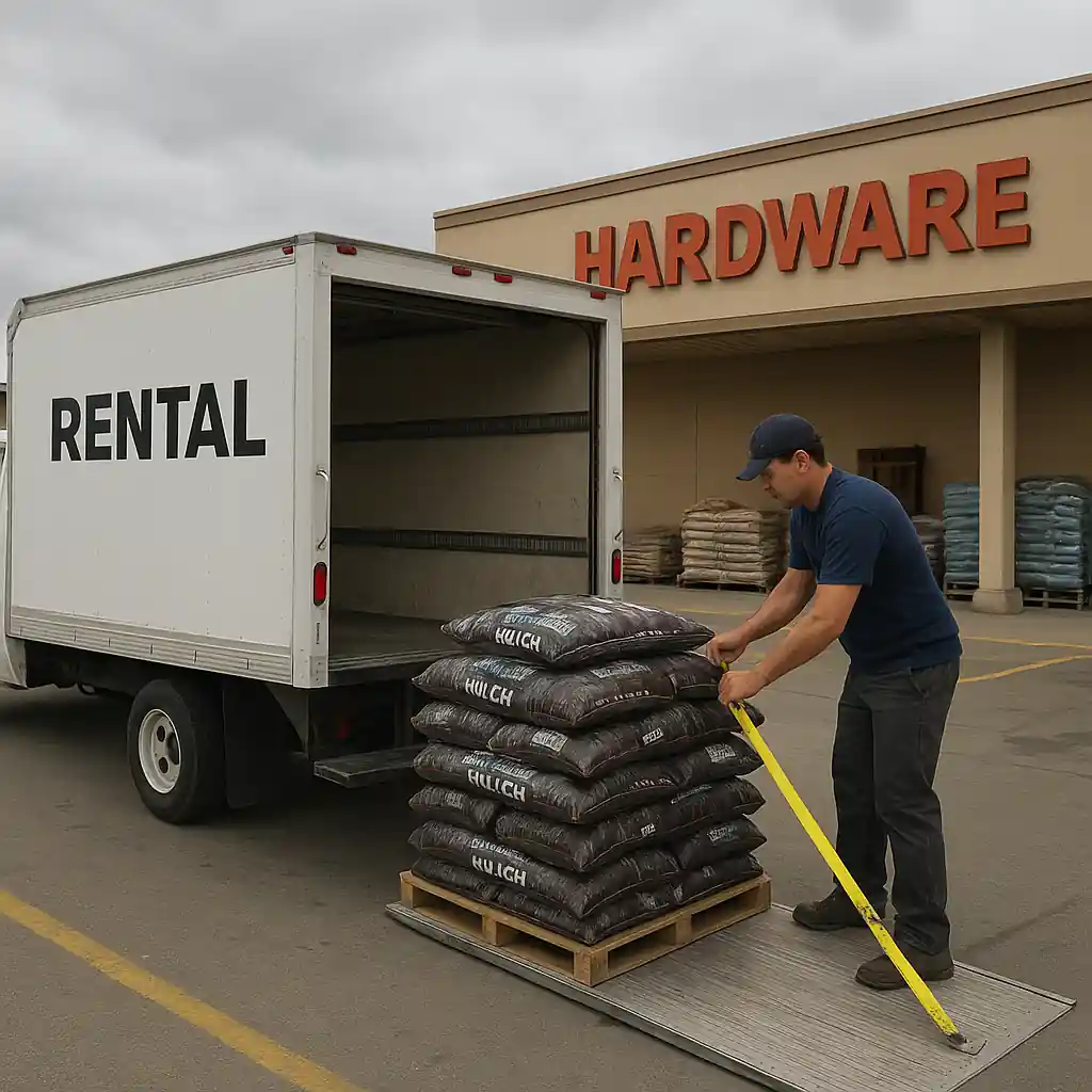 Renting a truck to haul multiple Home Depot mulch bags