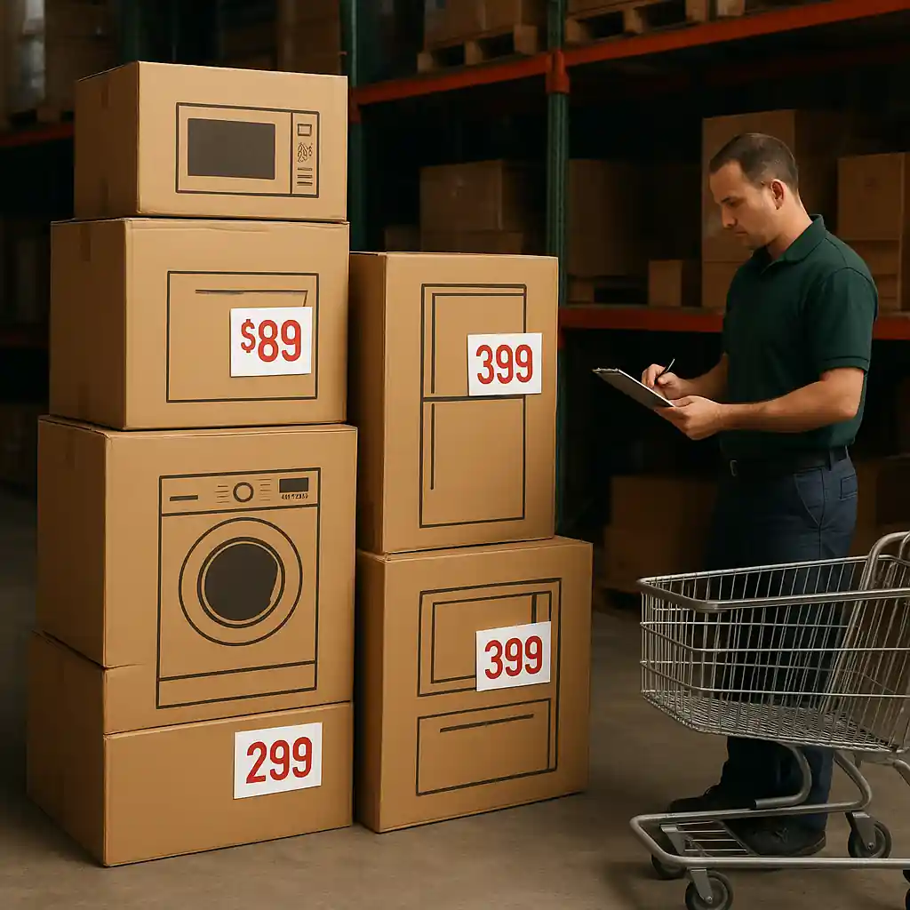 Appliances on sale in-store matching offers from a Home Depot weekly sale ad