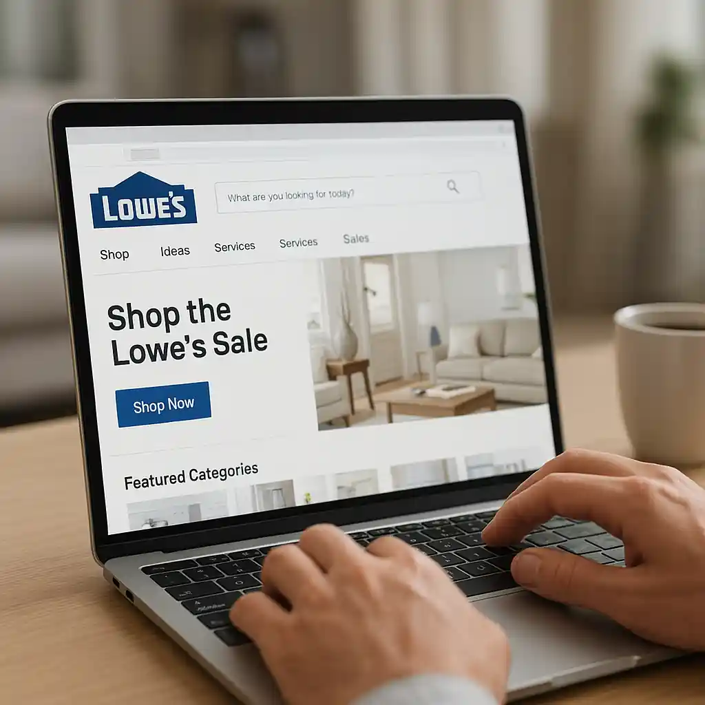 Person entering lowes promo codes on the Lowe's checkout page