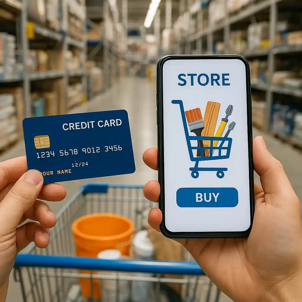 Smartphone app and payment card used to apply store offers and coupons while shopping