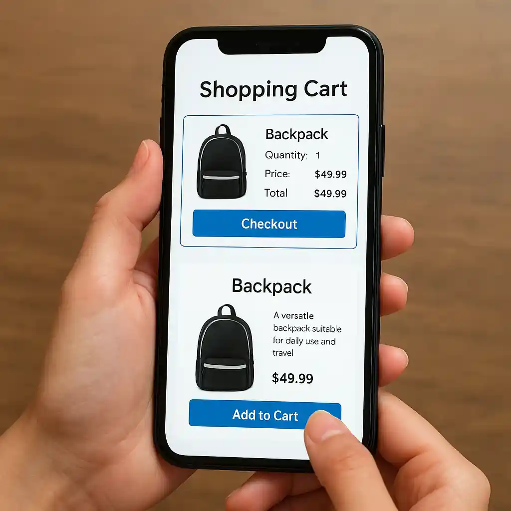 Smartphone screenshots of an online Home Depot cart and product page used as proof