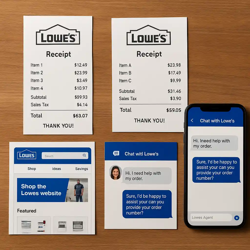 Evidence packet with screenshots for a 10 off lowes coupon dispute