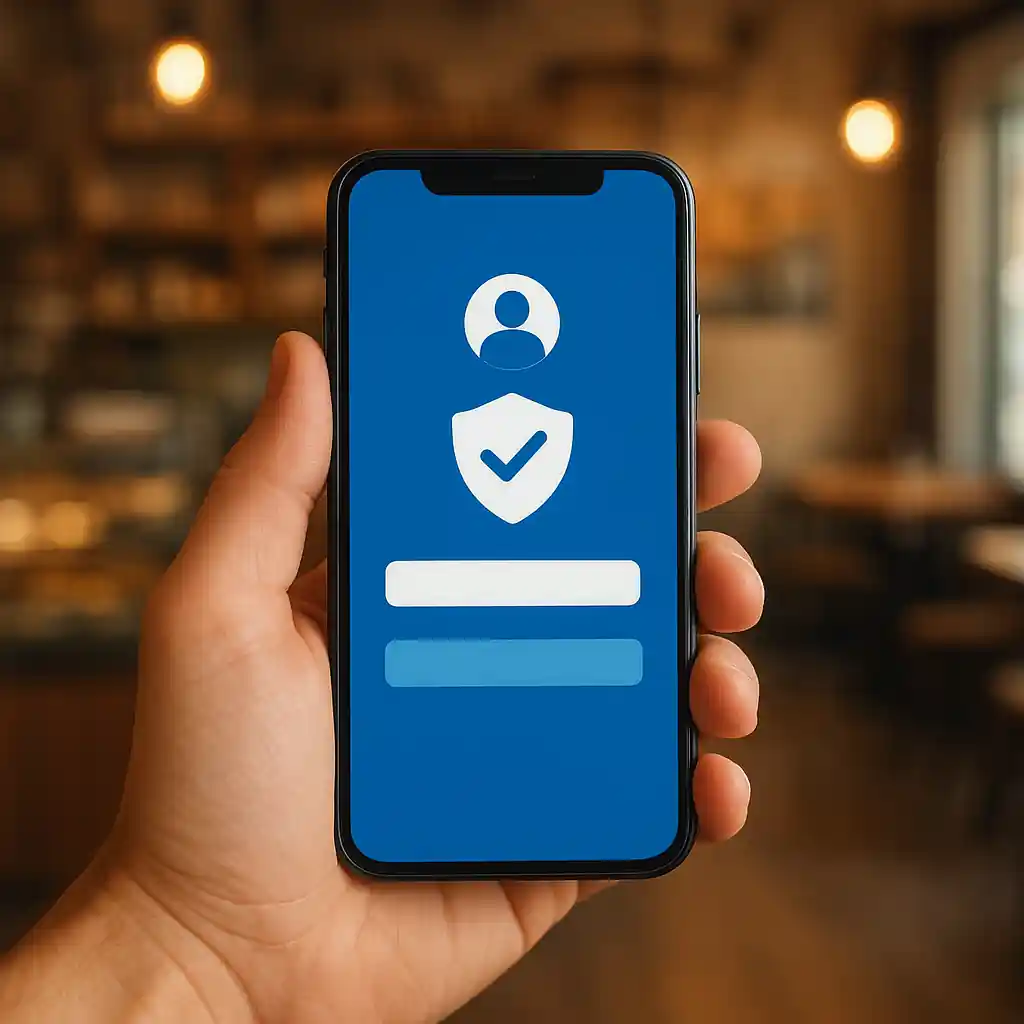 Student linking a verification account using a smartphone app