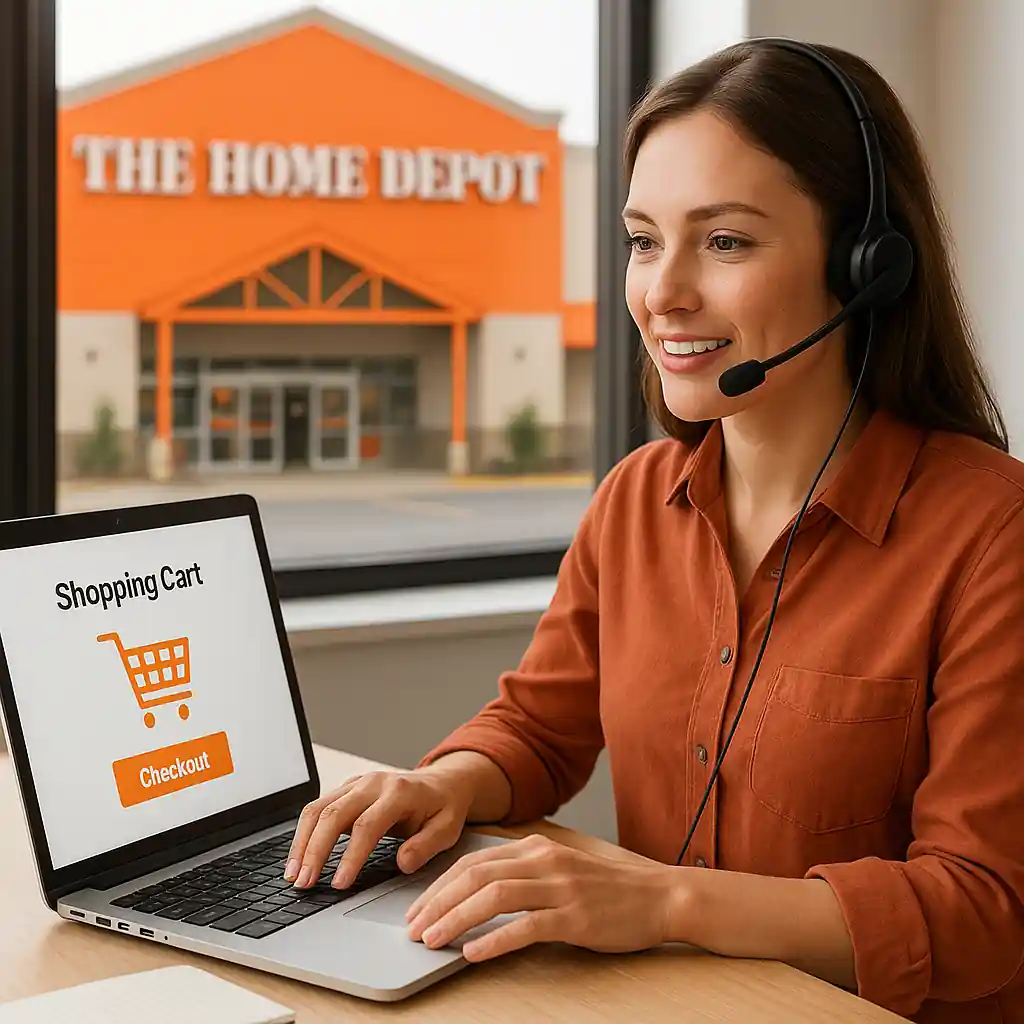 Customer service agent assisting a shopper with an order and coupon issue