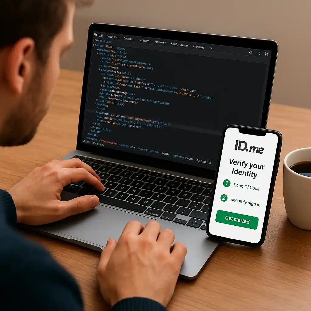 Customer troubleshooting verification and browser issues while preparing ID.me documents
